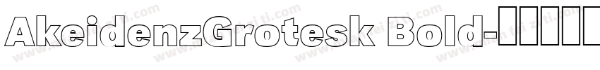 AkeidenzGrotesk Bold字体转换